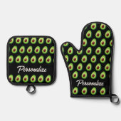 Personalisierte Küche Ofenhandschuh & Topflappen-Set (Vorderseite)