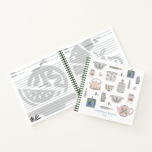 Personalisierte Küche Rezept Notebook Notizblock (Innenseite)