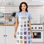 Personalisierte Küche Schürze<br><div class="desc">Personalisieren Sie diese Schürze mit Ihrem Namen. Es ist mit abstrakten Aquarellfarben in gedämpften Farbtönen dekoriert. Das ist ein perfektes Geschenk für die Hauswärmung oder die Gastgeberin. Original Wasserfarbe © Michele Davies.</div>