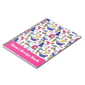 Personalisierte Küche Utensils Muster Rezept Notizblock (Linke Seite)