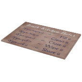 Personalisierte Küchen-Regeln Schneidebrett (Ecke)