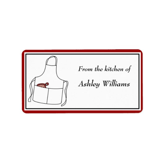 Personalisierte Küchenetiketten - mittelgroß Adressaufkleber (Vorne)