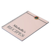 Personalisierte Küchengeräte Rezept Notebook Notizblock (Linke Seite)