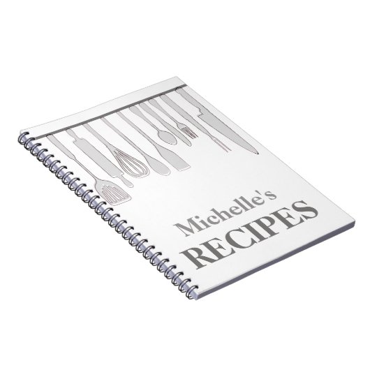 Personalisierte Küchengeräte Rezept Notebook Notizblock (Rechte Seite)