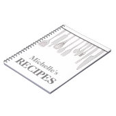 Personalisierte Küchengeräte Rezept Notebook Notizblock (Linke Seite)