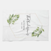 Personalisierte Küchengrün Geschirrtuch (Horizontal)