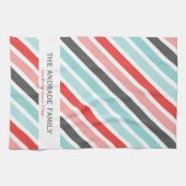 Personalisierte Küchenhandtücher mit Streifenmuste Küchentuch (Horizontal)