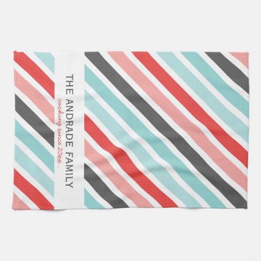 Personalisierte Küchenhandtücher mit Streifenmuste Küchentuch (Horizontal)