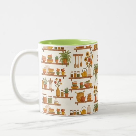 Personalisierte Küchenregal Muster Kaffeetasse (Links)