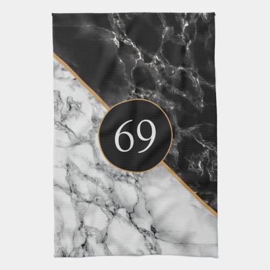 Personalisierte Küchentücher - Marmordesign (Vertikal)