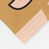 Personalisierte Kuh-Druck Blush Rosa Beige Fleecedecke (Ecke)