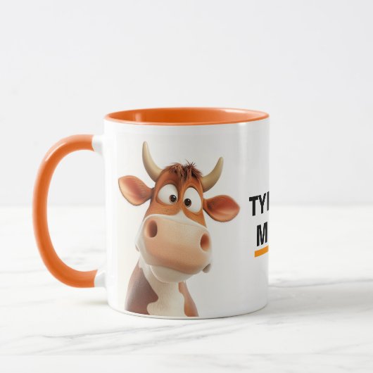 Personalisierte Kuh mit Name Tasse (Links)