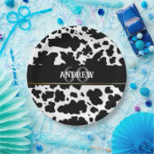 Personalisierte Kuh Spots Print Bauer 60 Geburtsta Pappteller (Party)