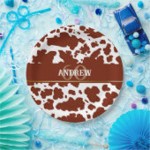 Personalisierte Kuh Spots Print Bauer Geburtstag Pappteller (Party)