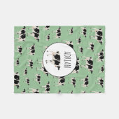 Personalisierte Kuhfarm Tiermuster Fleecedecke (Vorderseite (Horizontal))