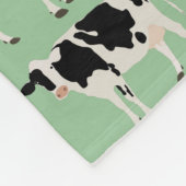 Personalisierte Kuhfarm Tiermuster Fleecedecke (Ecke)