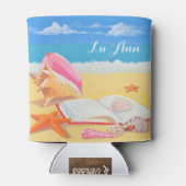 Personalisierte Kühle an der Küste Dosenkühler (Rückseite)