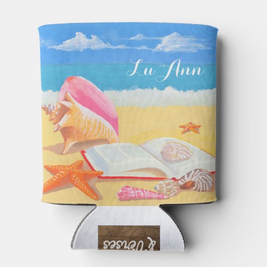 Personalisierte Kühle an der Küste Dosenkühler (Rückseite)