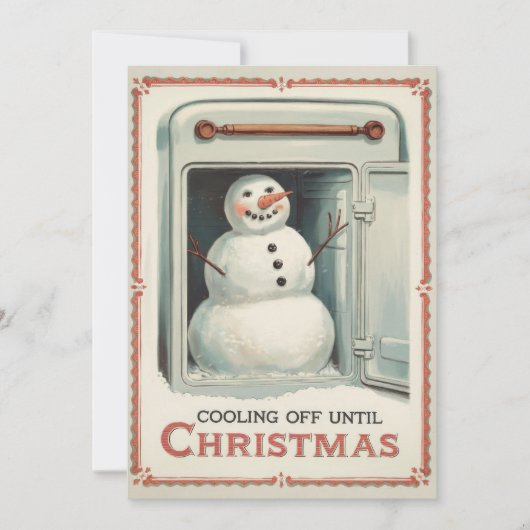 Personalisierte Kühlung Vintag Feiertagskarte (Vorderseite)