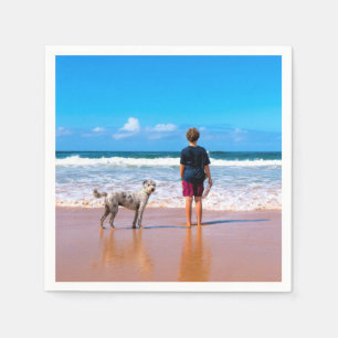 Personalisierte Kundenbindung Ihr Foto Napkins Serviette