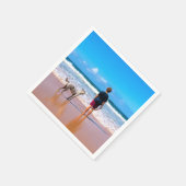 Personalisierte Kundenbindung Ihr Foto Napkins Serviette (Ecke)