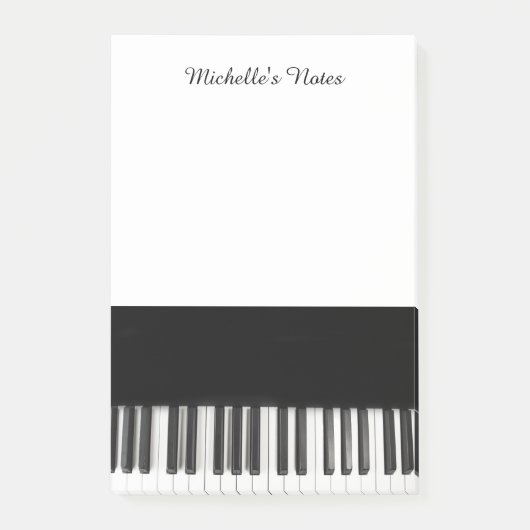 Personalisierte kundengebundene Klavier-Schlüssel Post-it Klebezettel (Vorderseite)