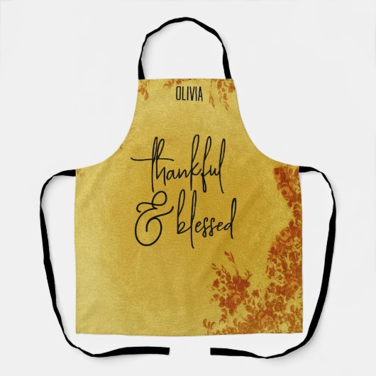 Personalisierte kundenspezifische Dankbarkeit und Schürze (Vorderseite)