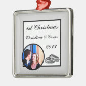 Personalisierte kundenspezifische Hochzeitsband Ornament Aus Metall (Links)