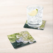 Personalisierte, kundenspezifische Hydrangea Elega Rechteckiger Pappuntersetzer (Vor Ort)