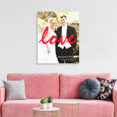 Personalisierte, kundenspezifische LIEBE für Hochz Leinwanddruck (Insitu (Wohnzimmer))