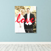 Personalisierte, kundenspezifische LIEBE für Hochz Leinwanddruck (Insitu (Holzboden))