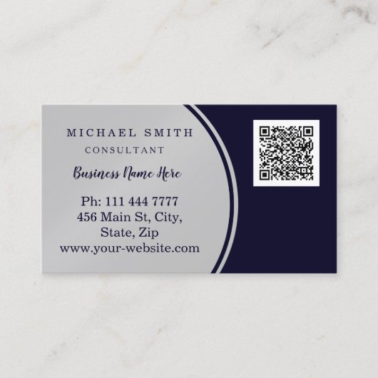 Personalisierte kundenspezifische QR-Logo-Geschäft Visitenkarte (Vorderseite)