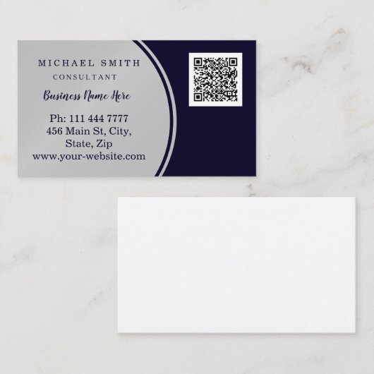 Personalisierte kundenspezifische QR-Logo-Geschäft Visitenkarte (Vorne/Hinten)