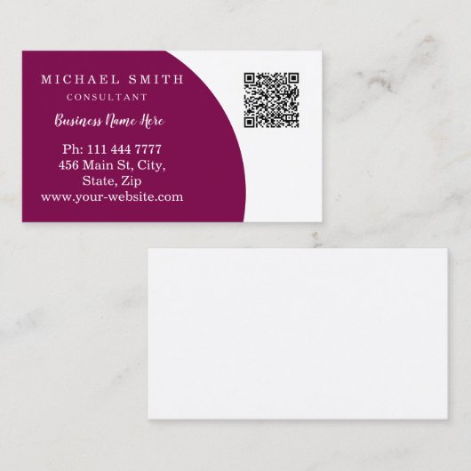 Personalisierte kundenspezifische QR-Logo-Geschäft Visitenkarte (Vorne/Hinten)