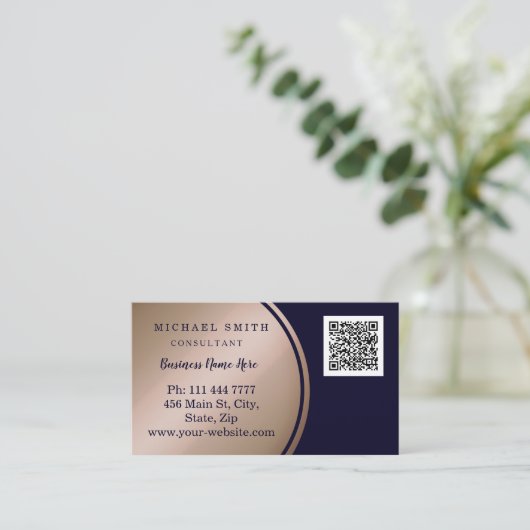 Personalisierte kundenspezifische QR-Logo-Geschäft Visitenkarte (Stehend Vorderseite)