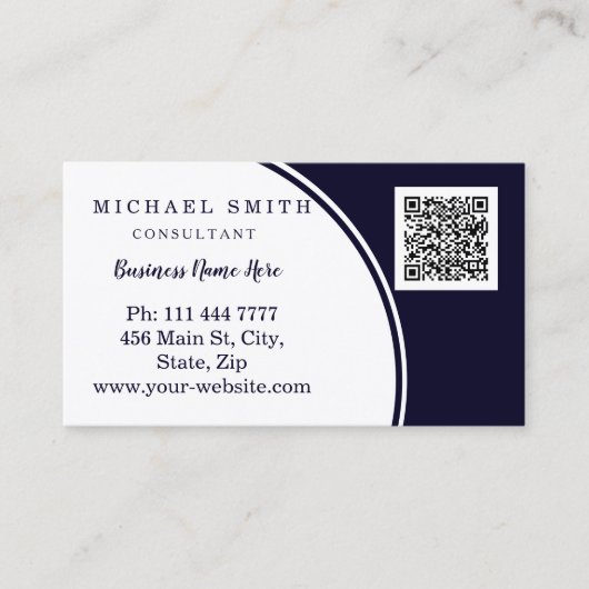 Personalisierte kundenspezifische QR-Logo-Geschäft Visitenkarte (Vorderseite)