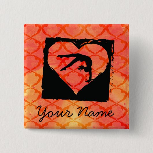 Personalisierte kundenspezifische Tanz-Gymnastik Button (Vorderseite)