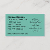 Personalisierte kundenspezifische visitenkarte (Rückseite)