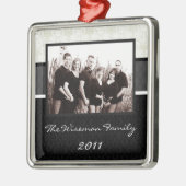 Personalisierte kundenspezifische Weihnachten-FOTO Ornament Aus Metall (Links)