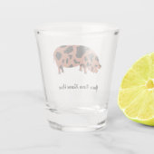 Personalisierte KuneKune-Schweinefarm Schnapsglas (Rückseite)