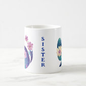 Personalisierte Kunskatze und Blume Kaffeetasse (Mittel)
