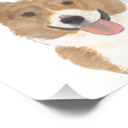 Personalisierte Kunst in Rot und Weiß Fotodruck (Ecke)