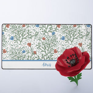 Personalisierte Kunst- und Handwerkermohnblumen Schreibtischunterlage