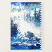 Personalisierte Kunst-Winter-Bergwelt Planer (Rückseite)