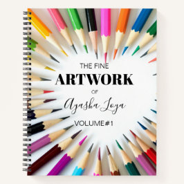 Personalisierte Künstlerbezeichnung Sketchbook Notizblock