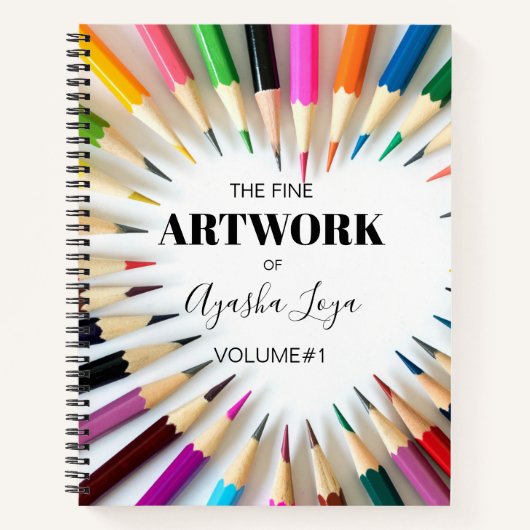 Personalisierte Künstlerbezeichnung Sketchbook Notizblock (Vorderseite)