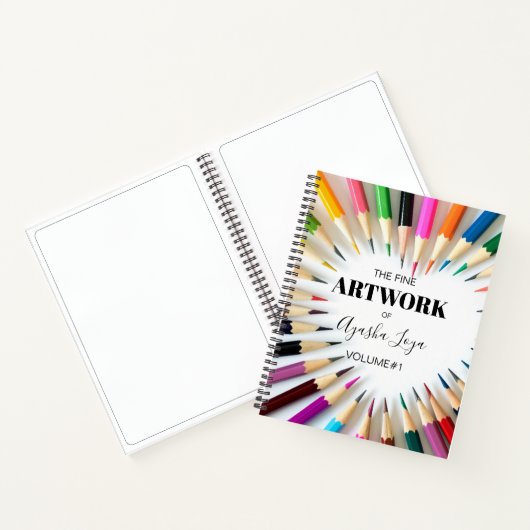 Personalisierte Künstlerbezeichnung Sketchbook Notizblock (Innenseite)