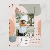 Personalisierte künstlerische Liebe Postkarte (Vorderseite)