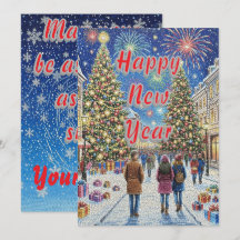 Personalisierte künstlerische Mosaik-Weihnachtskar
