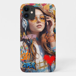 Personalisierte künstlerische niedliche Girl Stree Case-Mate iPhone Hülle
